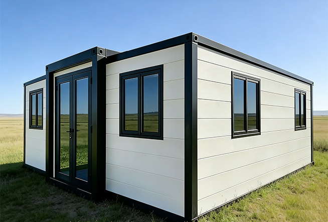 Double-wing expandable container house